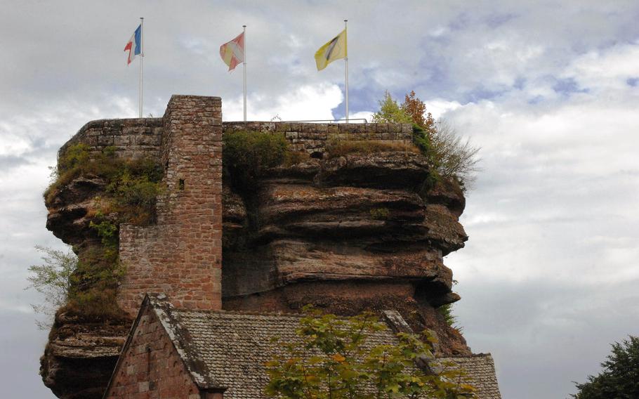 The ruins of Haut-Barr Castle sit more than 1,500 feet above the city of Saverne, France. The site is a short drive or strenuous hike from Saverne and is free to visit.