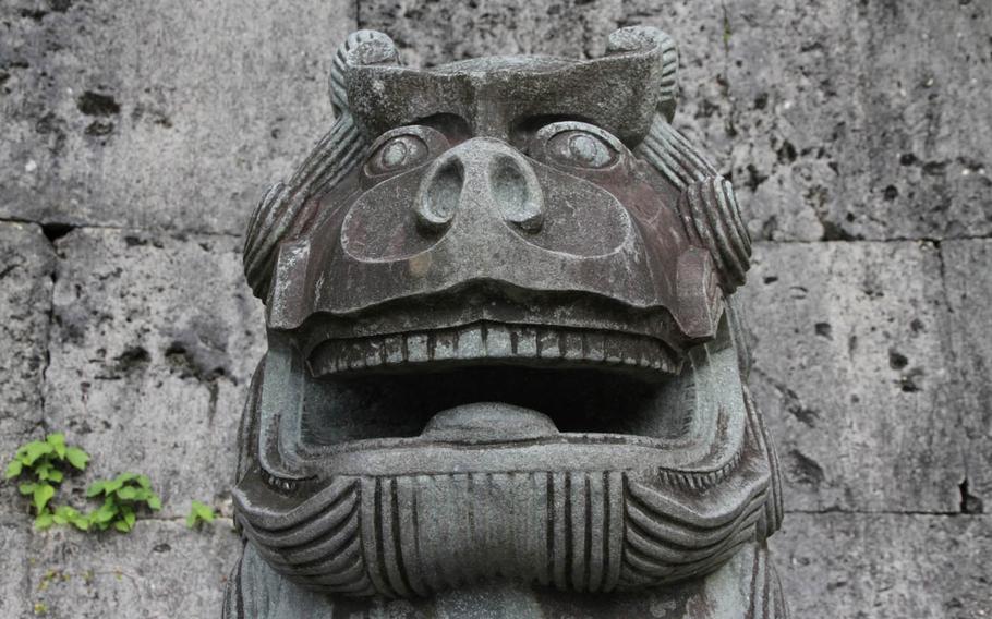 Shurijo Castle was first built sometime around the 14th century. As the throne of the Ryukyuan kings, it became the political, diplomatic and cultural heart and soul of Okinawa for some 500 years. Here we see one of Shurijo's shisa, or guardians.
