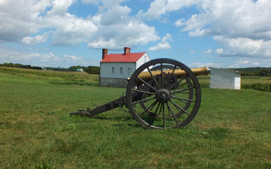 This Civil War cannon sits at John Best farm just outside Frederick, Md., where the Battle of Monocacy began on July 9, 1864. Monocacy offers military history buffs a chance to wander at leisure through the battle sites without fighting the crowds of better-known parks such as Gettysburg in Pennsylvania. 