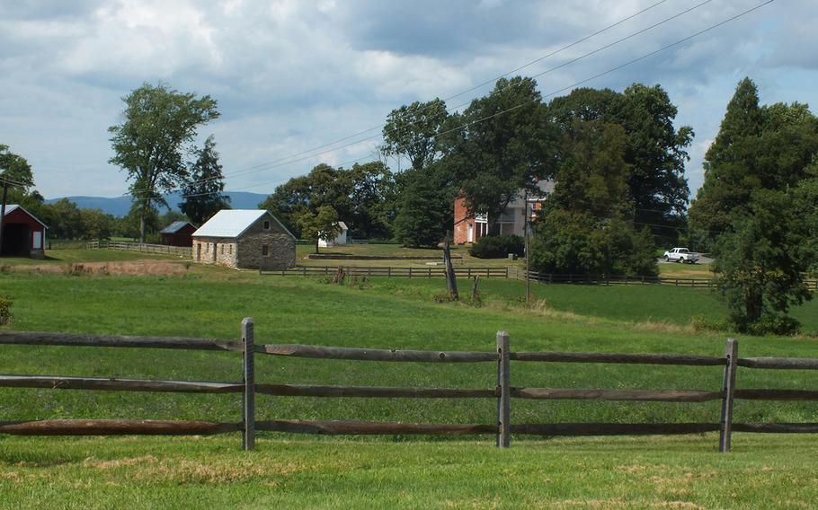 Buildings of the Thomas Farm, which was captured and recaptured by both sides in the Battle of Monocracy, July 9, 1864, near Frederick, Md.
