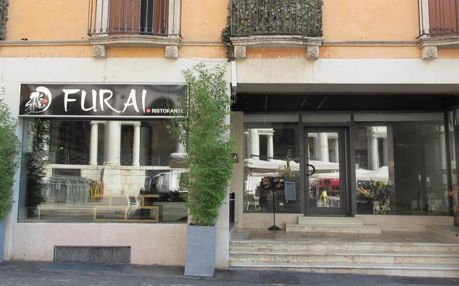 Furai Japanese Restaurant in Vicenza, Italy, is situated in the heart of the city's old town, on the back side of the Basilica Palladiana, and is open daily for lunch and dinner.