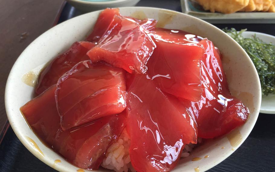 The fresh tuna bowl did not disappoint at Payao, a pier-side restaurant near a fish market in Awase, Okinawa.