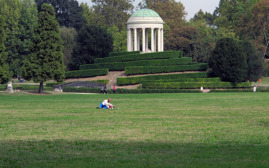 Parco Querini in the old town of Vicenza, Italy has meadows and a classical temple within its 30 acres.