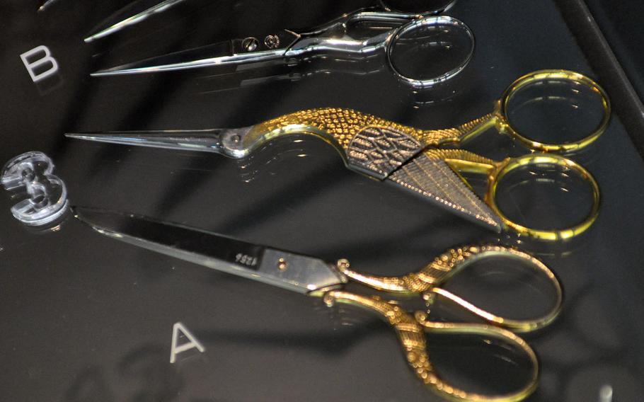 Maniago, Italy, might be most famous for its knives, but millions of other metal tools have been produced in the city over the centuries, including these finely-crafted scissors on display in the Museo dell'Arte Fabbrile d delle Coltellerie.