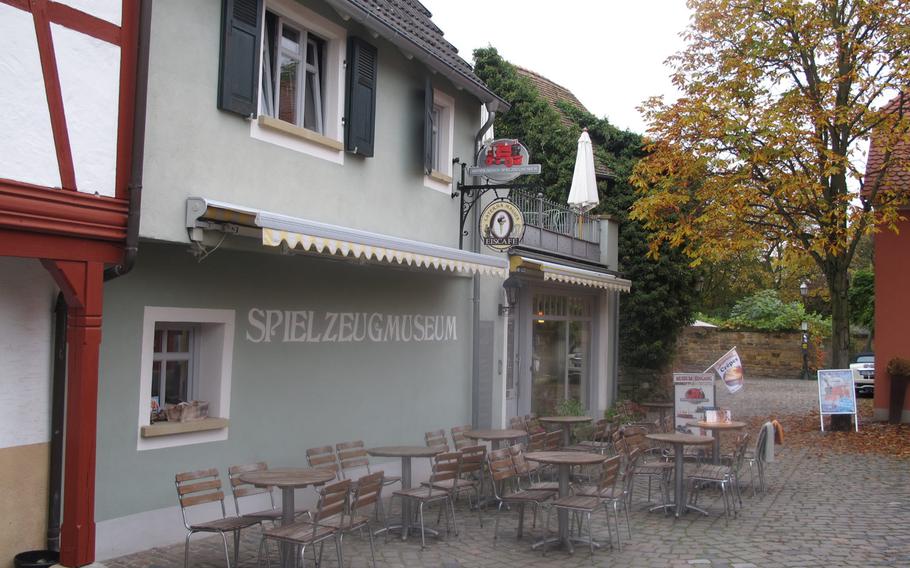 The entrance to Spielzeughaus Museum & Cafe is located in the old town center of Freinsheim, Germany. The town of Freinsheim is an oft-overlooked village on the famed German Wine Route.