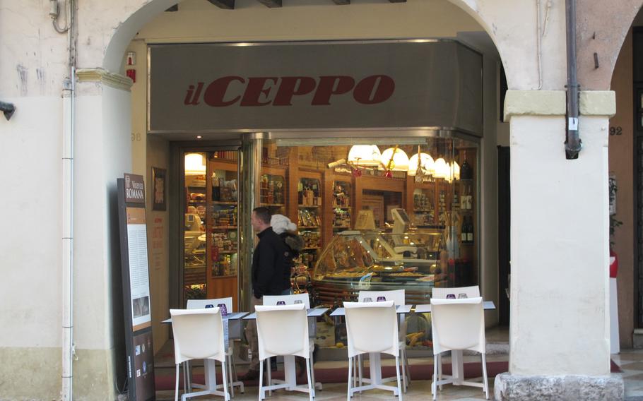 Il Ceppo, a family-owned and run  gourmet food store and bistro on Vicenza's high street has been in business for 45 years.