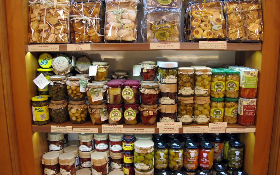 Pastries, pickles and olives are just small part of the conucopia of delicacies at 
Il Ceppo.