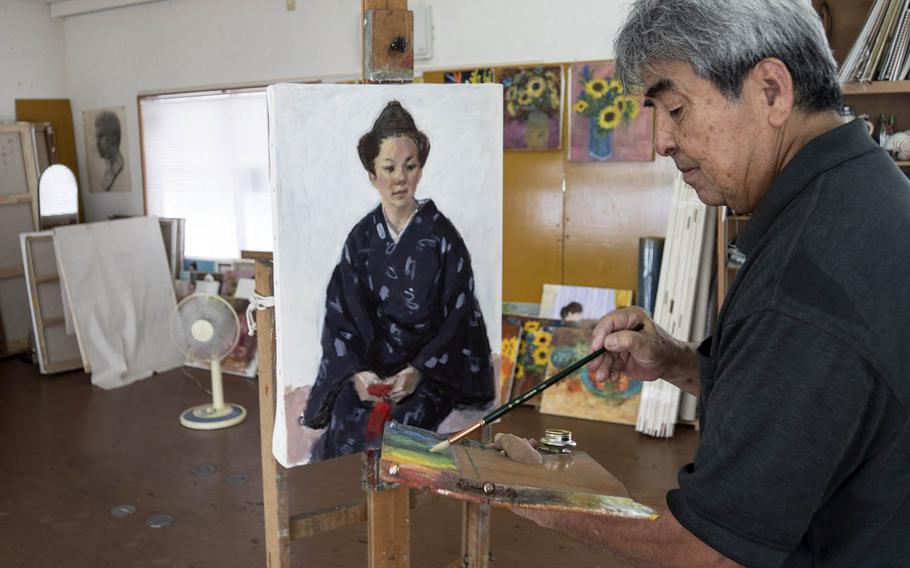 Rose Garden guests can have their portrait made in pencil or oil by Etsuko Tamaki’s husband, Eiichi, an award-winning impressionist.