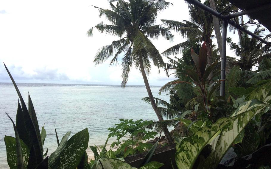 Even on a cloudy afternoon, the ocean view at Asan Sunset Grill on Guam is tough to beat.