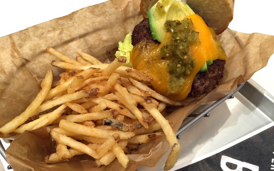 The most popular item at J.S. Foodies is the J.S. Burger, which includes a beef patty that's thicker than what you'd get at most fast-food outlets. It's served with avocado, lettuce, cheese, onion, and tomato.