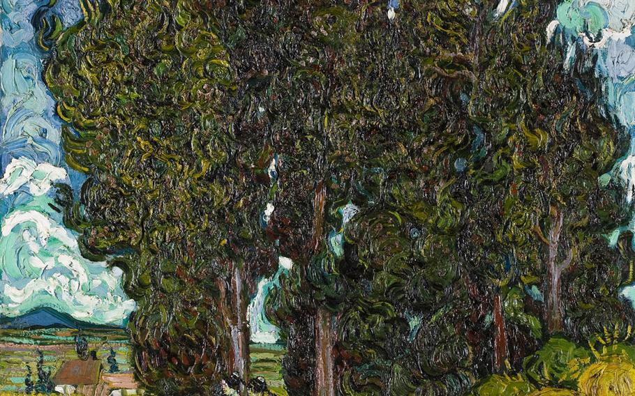 Vincent van Gogh's "Cypress with Two figures" is one of the more striking works on display at the Museo di Santa Caterina's exhibit "History of Impressionism," which runs through April 17.

Courtesy of Museo di Santa Caterina