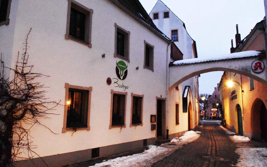 Genusswerk Bodega is found in a winding alley off of the main pedestrian square in Weiden.