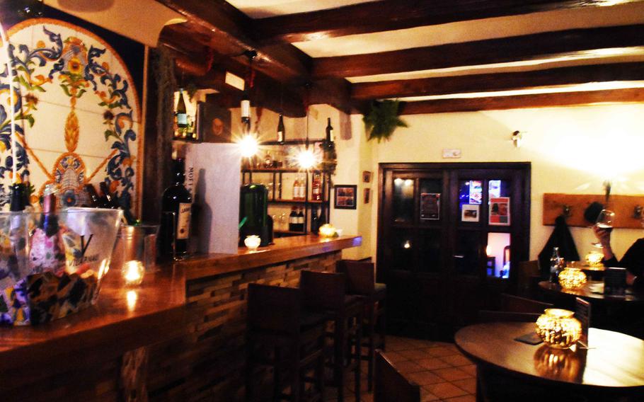 The interior of Genusswerk Bodega is a mixture of Spanish and German influences.