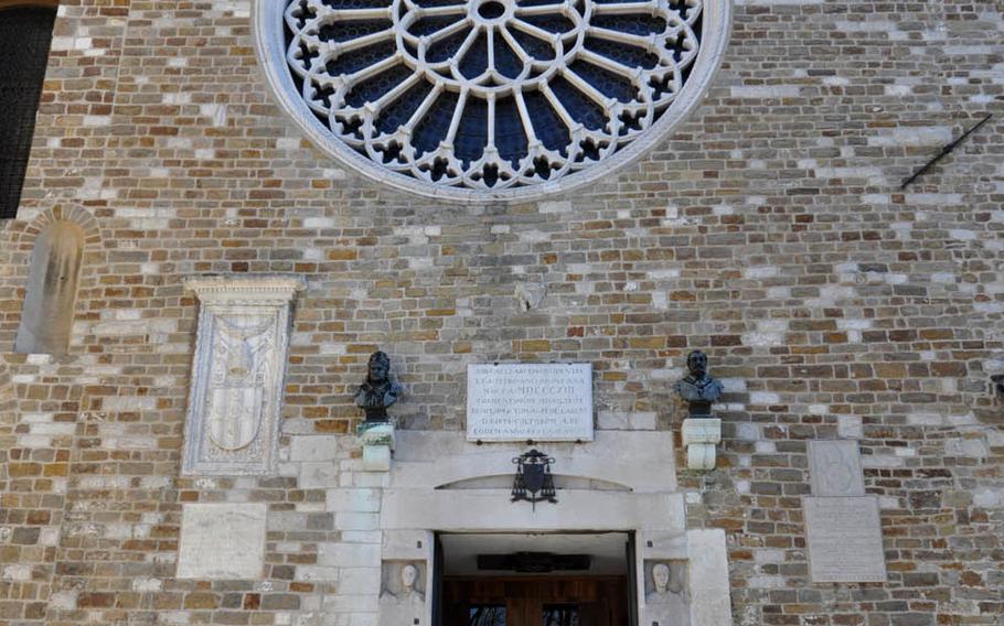 The church of San Giusto sits right next to the castle bearing the same name in Trieste, Italy. Its present incarnation dates back to the 14th century, when two older chapels were combined.