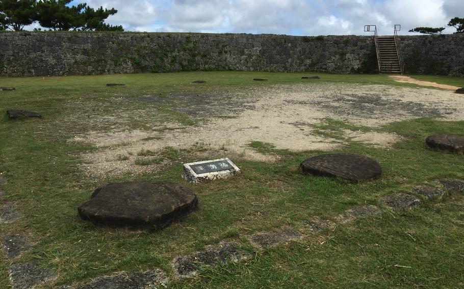 A building once stood on this patch at the pinnacle of the Zakimi-jo castle ruins in Yomitan, Okinawa. The ruins were home to Ryukyuan lords, Japanese imperial troops and later occupying U.S. military forces after World War II.