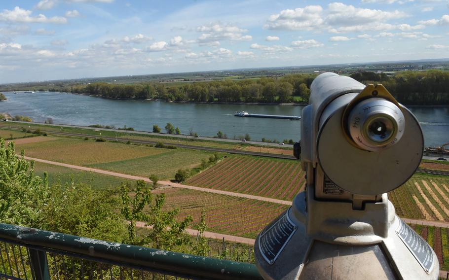 A bird's-eye view of the mighty Rhine River is one of the scenic treats along the River Rhine Terrace Trail.