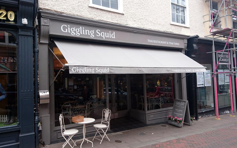 The front of the Giggling Squid restaurant in Bury St. Edmunds, Suffolk, Tuesday, May 2, 2017. There are 21 locations throughout the United Kingdom.