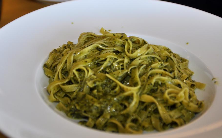 This pasta dish of tagliatelle noodles, arugula and peccorino cheese was a first-course option during a recent visit to Forc-Eat, a restaurant just a few minutes' drive from the front gates of Aviano Air Base, Italy.