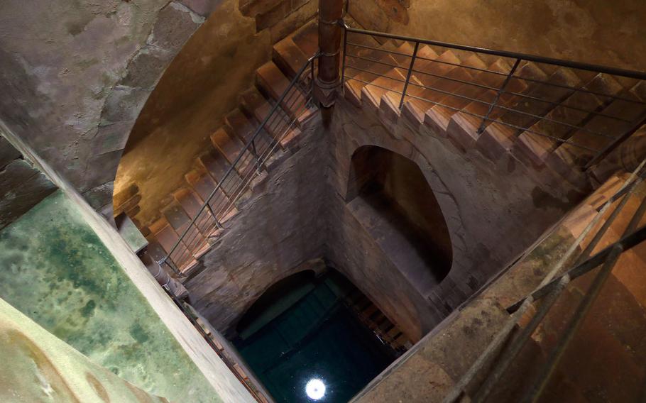 The Judenbad, or Jews' Bath, in Friedberg, Germany, is a mikweh, a ritual bath. It dates back to the 13th century and is one of the few preserved medieval mikwehs in Europe. Steep stairs lead down to the bath, about 80 feet below the surface.