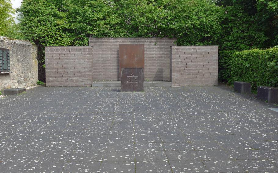 Synagogenplatz in Friedberg, Germany. Here once stood the Jewish synagogue, destroyed by the Nazis in 1938/39. It probably dated back to the 13th century, the first time there was a Jewish community in the city.