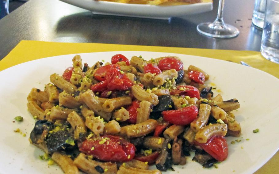 Il Molo translates as "the pier," and the restaurant specializes in traditional and yet innovative Sicilian seafood. A short pasta with octopus, eggplant and cherry tomatoes got a dusting of pistachio nuts.