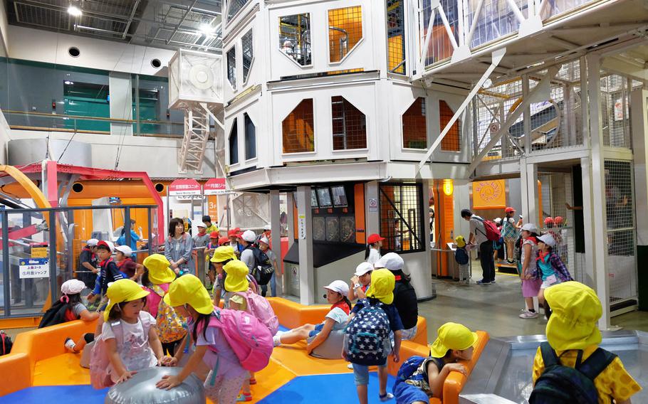 The "Space Training Room" at Hamagin Space Science Center in Yokohama, Japan, is arguably the biggest draw and the place where kids will burn the most energy.