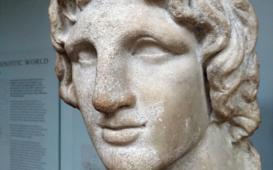 This marble portrait of Alexander the Great, displayed in the British Museum, is said to be the first such sculpture of legendary king.  

William Howard/Stars and Stripes