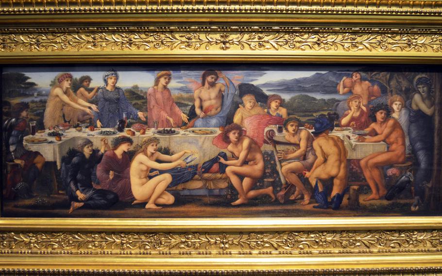 "The Feast of Peleus," painted by Edward Burne-Jones at the Birmingham Museum and Art Gallery in Birmingham, England. The museum has the largest collection of works by Burne-Jones in the world, with more than 1,200 pieces.