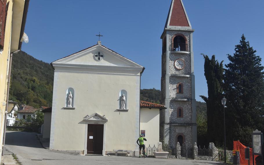 St. Antony's the Abbot's church is the center of Mezzomonte, Italy, a small hamlet that fits its name (middle mountain) well. Those looking for things to do there will likely be disappointed, though.