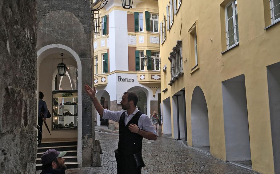 Old archways and twisting streets make Merano a charming place.The city is a melting pot of Italian and Germanic influences.