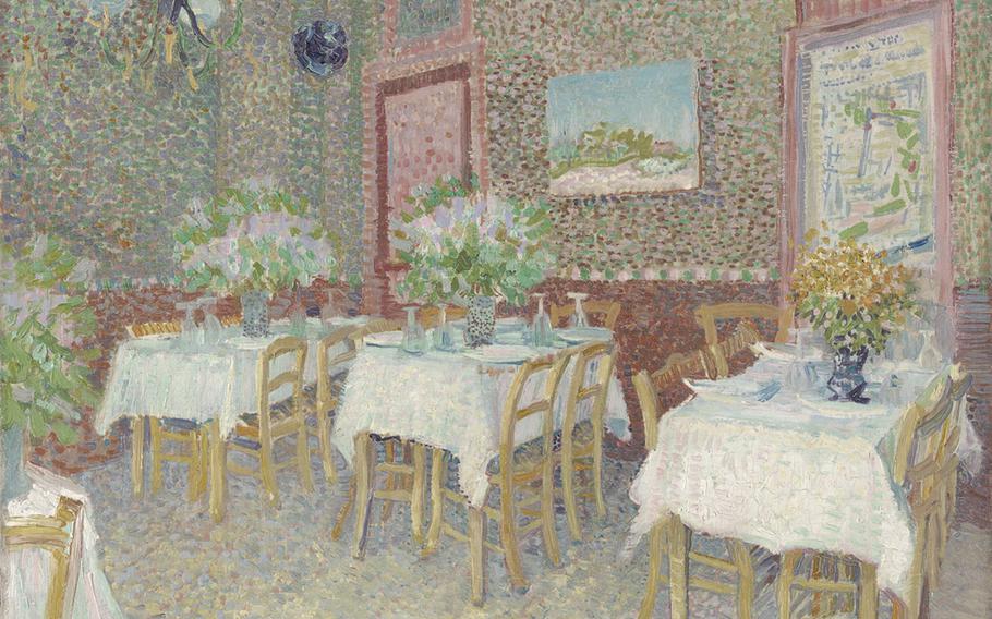 Van Gogh's "Interior of a Restaurant" was painted in 1887.  