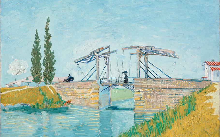 Van Gogh painted "The Drawbridge" in 1888. The painting is included in an exhibition of Van Gogh's life and works at Vicenza's municipal art museum.