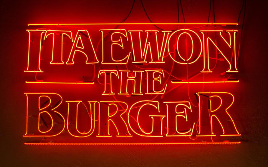 Itaewon The Burger's sign was inspired by Netflix's "Stranger Things."