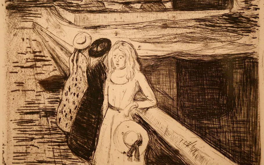 Study for ''The Girls on the Bridge'' by Edvard Munch. The Norwegian painter is best-known for his painting ''The Scream,'' set on the same bridge as this work.