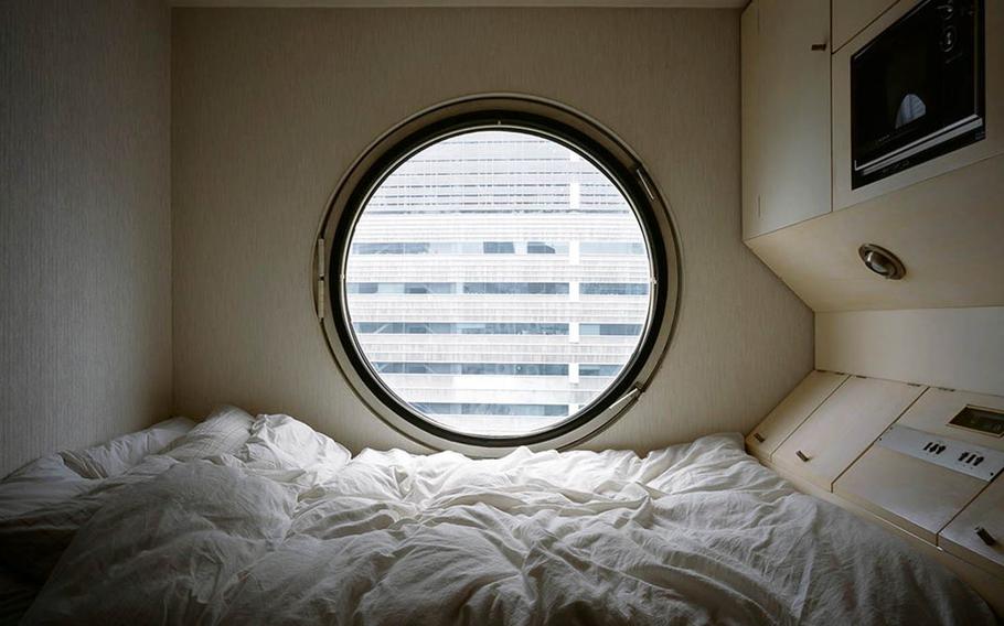 This photo from the Save Nakagin Capsule Tower Facebook page shows the interior of one of the building's 140 capsule apartments.