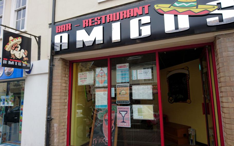 The two-for-one deals at the Amigos Mexican Restaurant in Bury St. Edmunds, England, are a challenge for two people, let alone one.