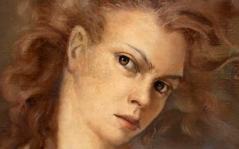 A closeup of Leonor Finia's "Self-Portrait," on display in "Fantastic Women," the new exhibit at the Schirn in Frankfurt, Germany, that runs until May 24.