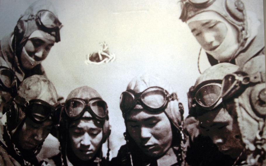 One of the displays in the main room of the museum shows an enlarged photograph of eight of the pilots shortly before they sortied to their deaths. Nearly 60 percent of the pilots were high school or college age which earned them the moniker "young boy pilots."