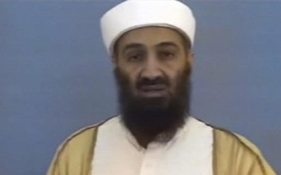 In this undated image taken from video provided by the U.S. Department of Defense, Osama bin Laden is shown in a video released on Saturday, May 7, 2011. 