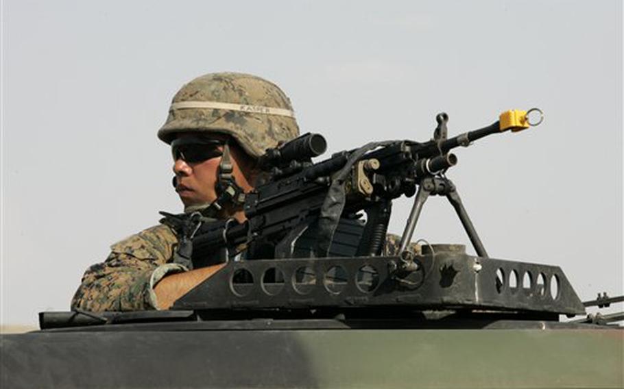A participant of the Agila Spirit 2011 joint military exercise involving U.S. forces along with members of the 4th Infantry Brigade of the Republic of Georgia on Friday in Georgia.

