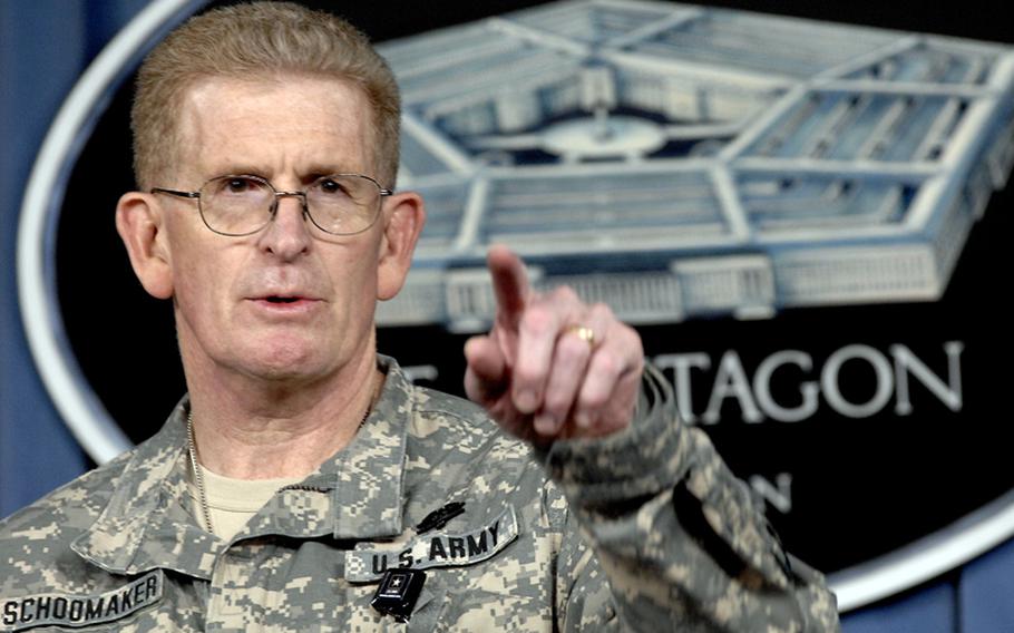 Army Surgeon General Lt. Gen. Eric Schoomaker, shown here during a 2008 press conference, says the problem of a growing population of not-medically-ready soldiers "has begun to erode the readiness of the Army."