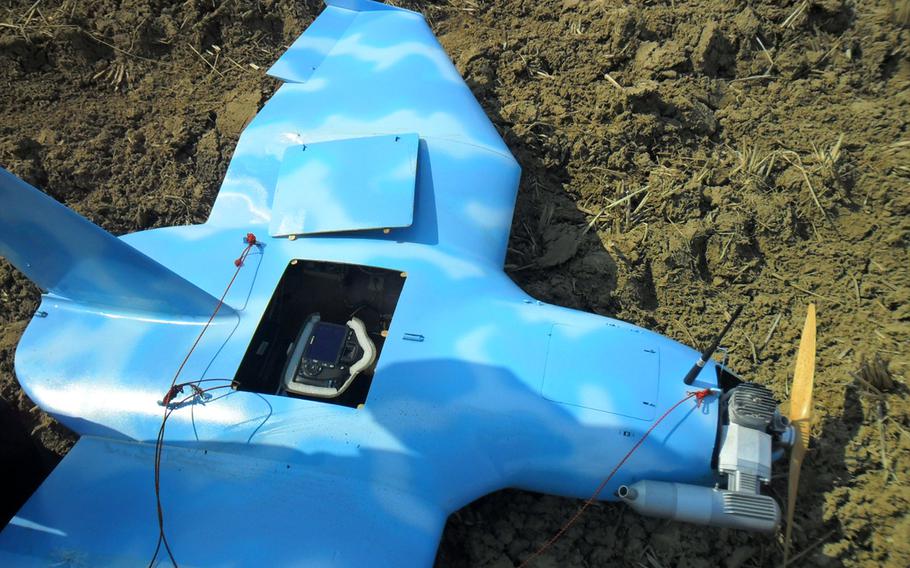 This drone, discovered March 24, 2014, near the Demilitarized Zone, may have flown over the South Korean president’s office and residence in Seoul and taken photographs.