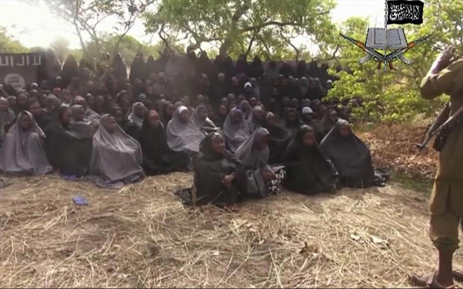 A video taken from Nigeria's Boko Haram terrorist group's website alleges to show dozens of abducted schoolgirls, covered in jihab and praying in Arabic. It is the first public sight of the girls since more than 300 were kidnapped from a school in northeastern  Nigeria the night of April 14, 2014.