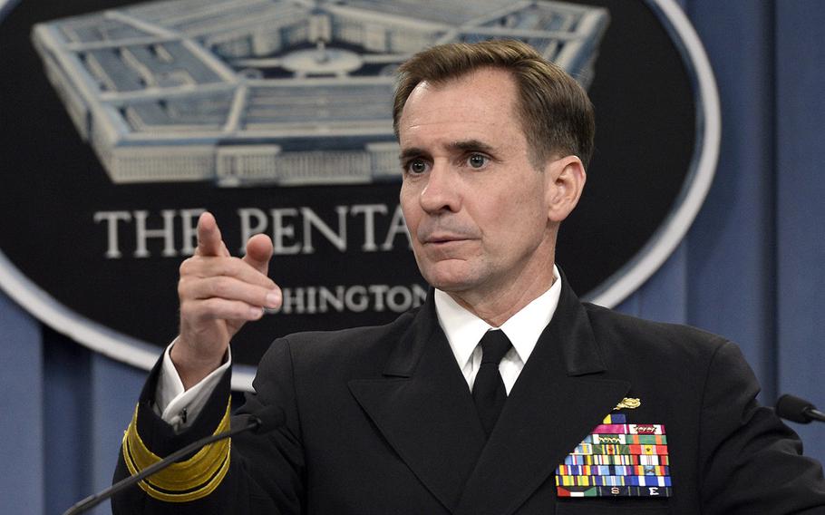 Pentagon Press Secretary Navy Rear Adm. John Kirby.