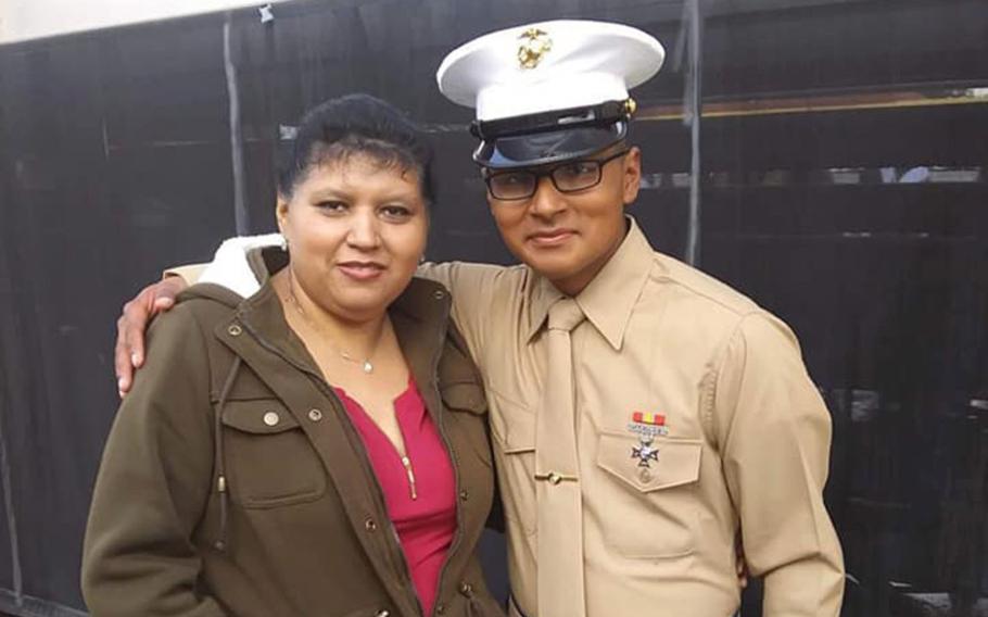 Lance Cpl. David Lee Espinoza, 20, of Rio Bravo, Texas, shown here in an undated photo from social media, “embodied the values of America: grit, dedication, service, and valor,” said Rep. Henry Cuellar, R-Texas.