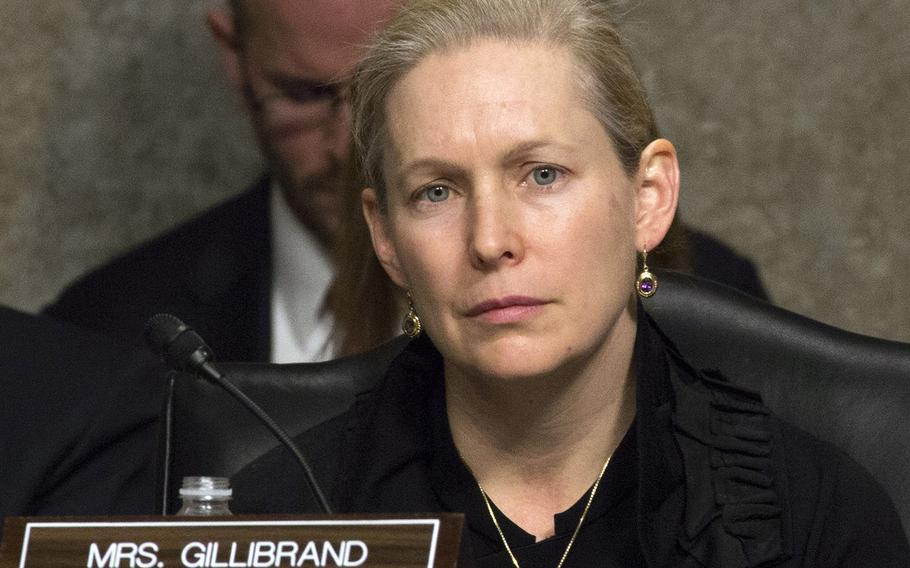 Sen. Kirsten Gillibrand, D-N.Y., during a Senate Armed Services Committee hearing, Feb. 12, 2015.