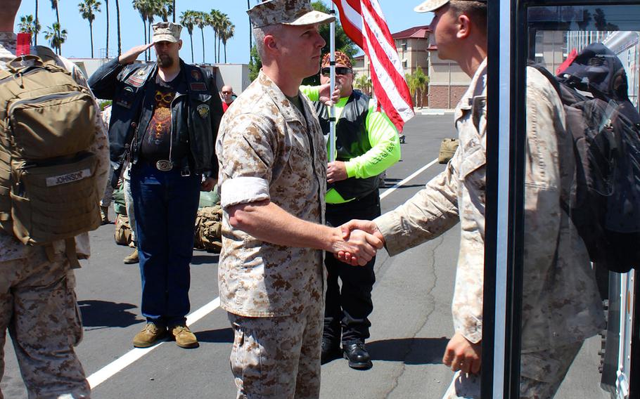 The Marines of Special Purpose Marine Air Ground Task Force-Crisis Response-Central Command returned to Camp Pendleton, Calif., on Tuesday, April 14, 2015, after a 7 1/2-month deployment to the Middle East. Marines from the unit were based in 6 different countries, including Iraq, during the course of the deployment.