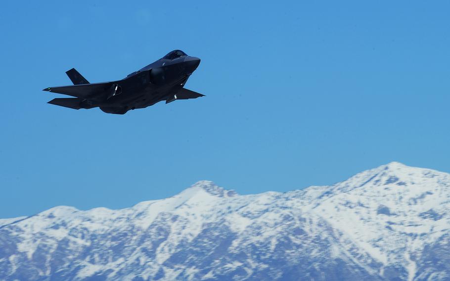 An F-35A takes off from Hill Air Force Base, Utah, March 14, 2014.