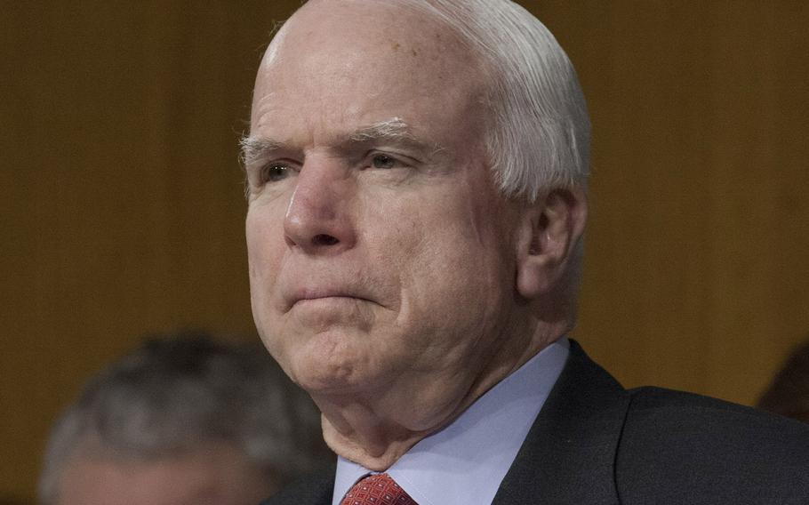 Senate Armed Services Committee Chairman John McCain, R-Ariz., at a hearing in January, 2015.