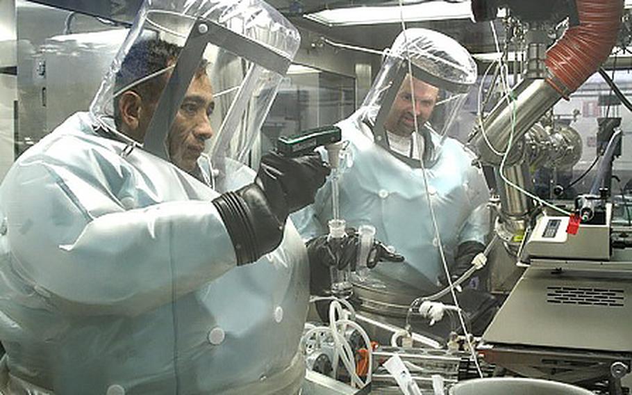 Personnel at Dugway Proving Ground, Utah, conduct laboratory work. Through its West Desert Test Center, the facility offers two primary services: testing and training. In May, the Pentagon reported that live anthrax samples had been sent out from Dugway. On Thursday, Sept. 10, 2015, the Centers for Disease Control and Prevention reported that military facilities have shipped out plague samples.